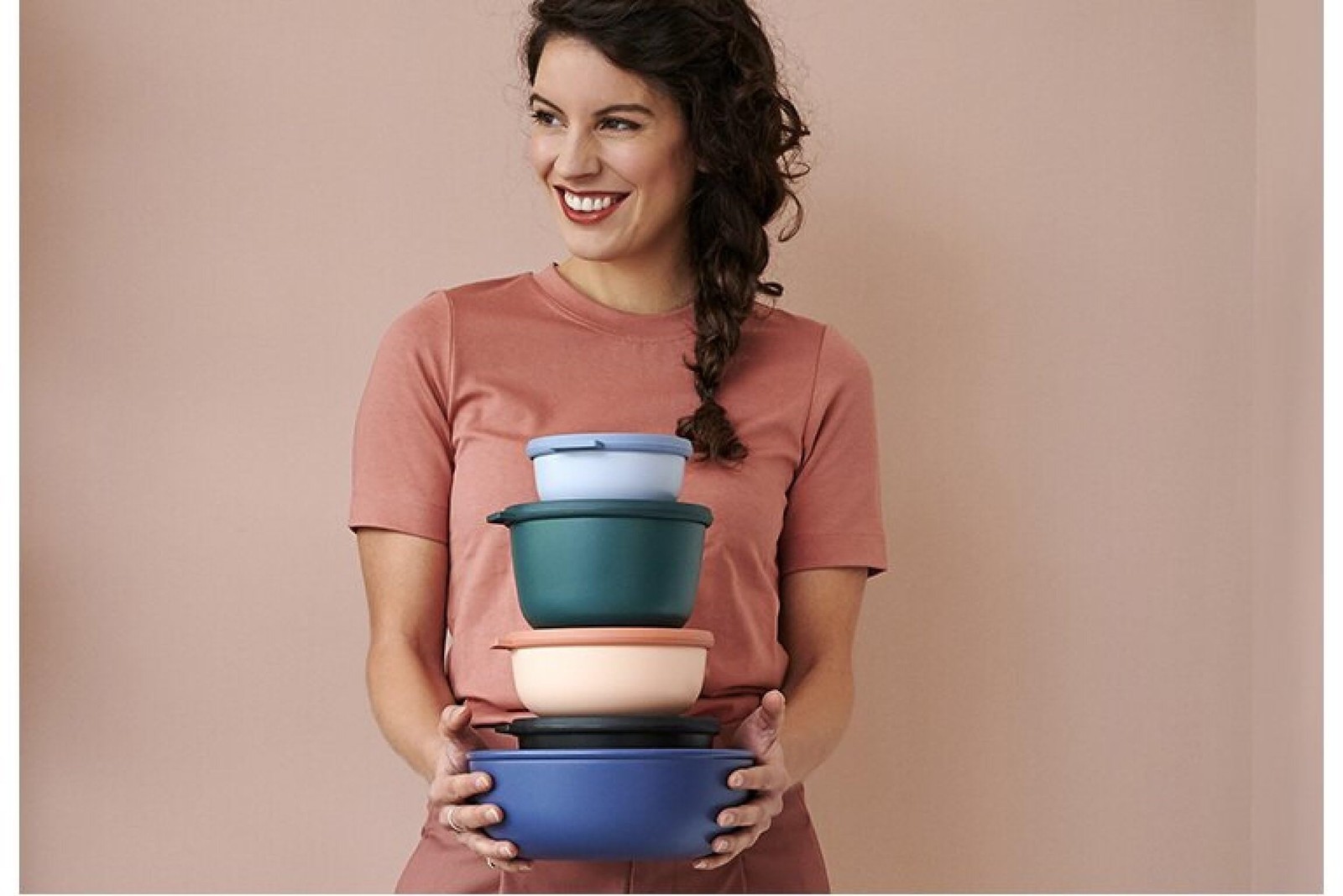 Mepal Cirqula 42Oz/1250Ml Multi Food Storage Serving Shallow Bowls Transparent