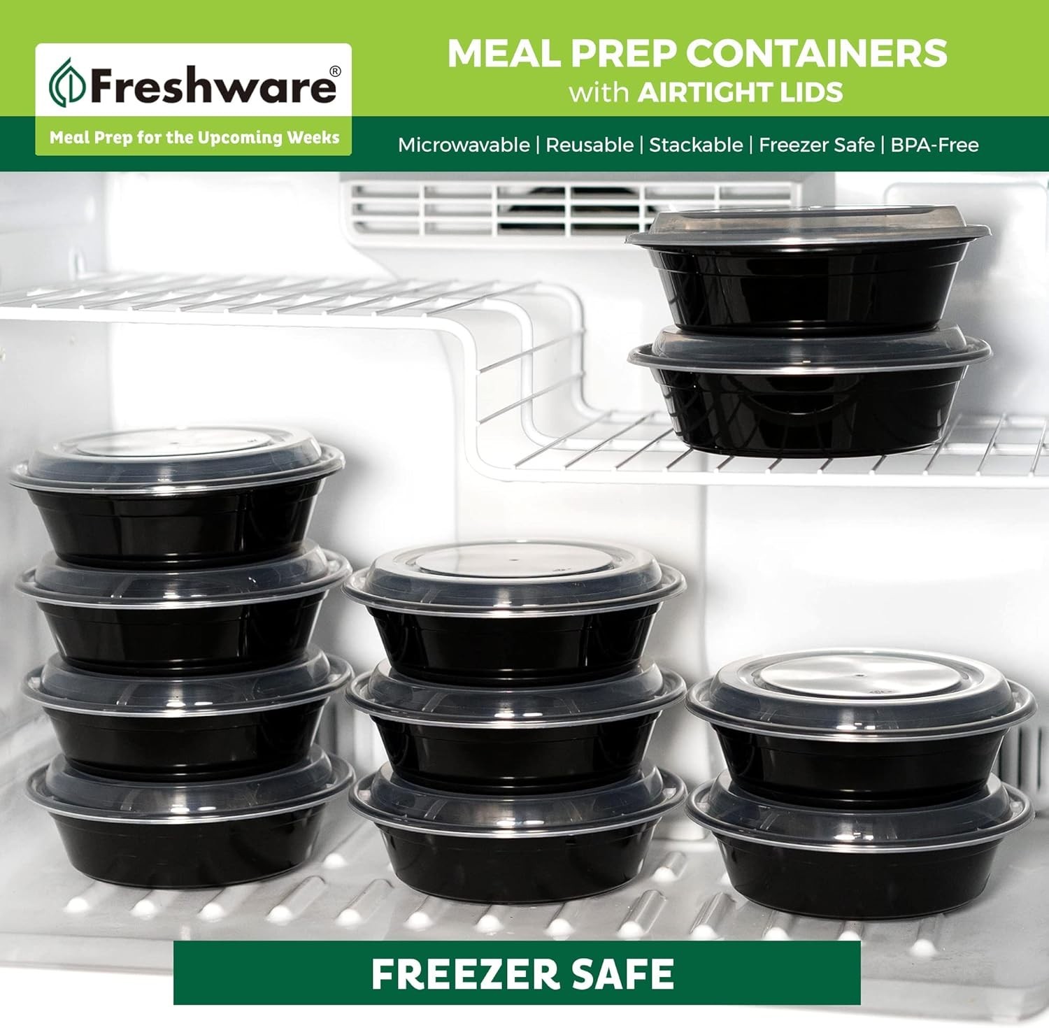 28 oz Meal Prep Bowl Containers | 30 Pack for Healthy Meals On-The-Go