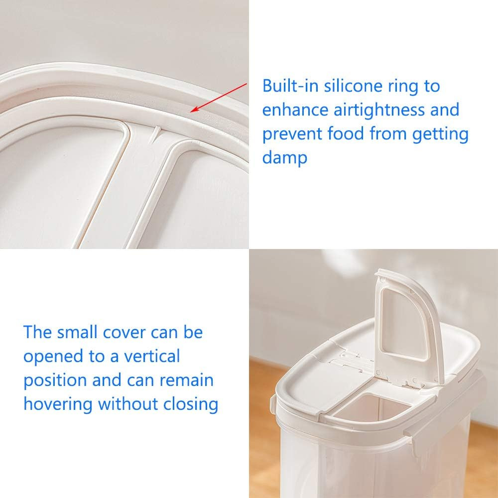 Storage Jars Canisters with Built-In Partition / 4 Compartments for Spaghetti Pa