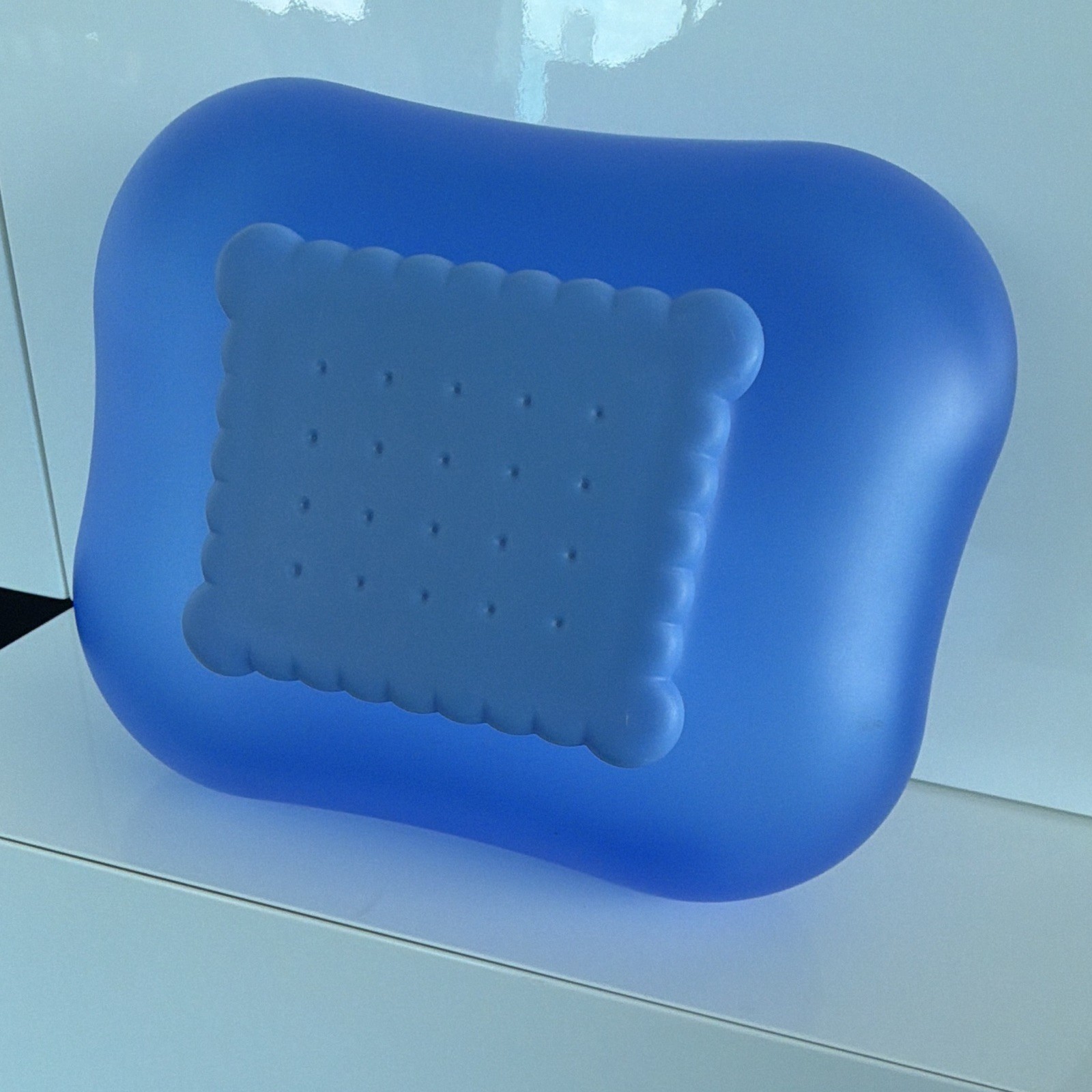 Alessi Blue Rectangular Plastic Storage Container — Snap Lid | 11 × 8.5 × 4.5 in