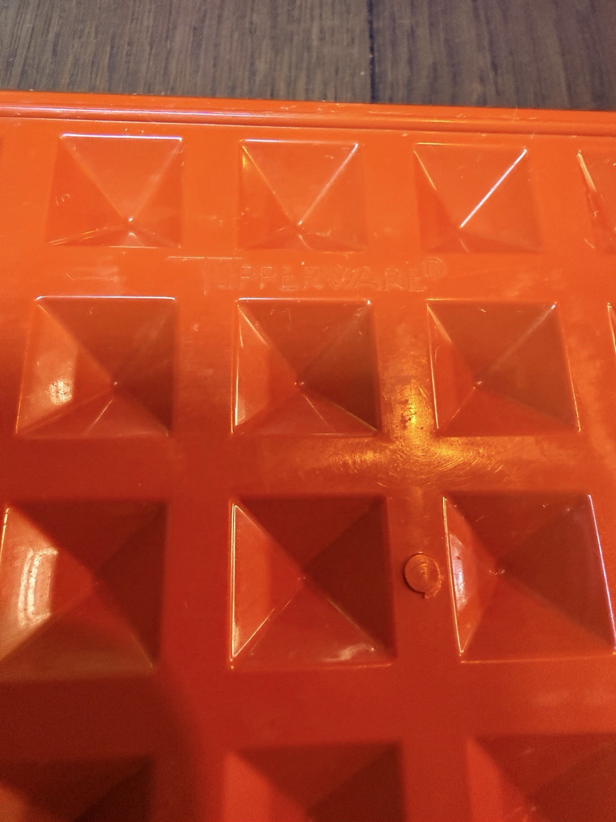 Vintage Tupperware Paprika Orange Rectangular Snap Lid Stackable Containers
