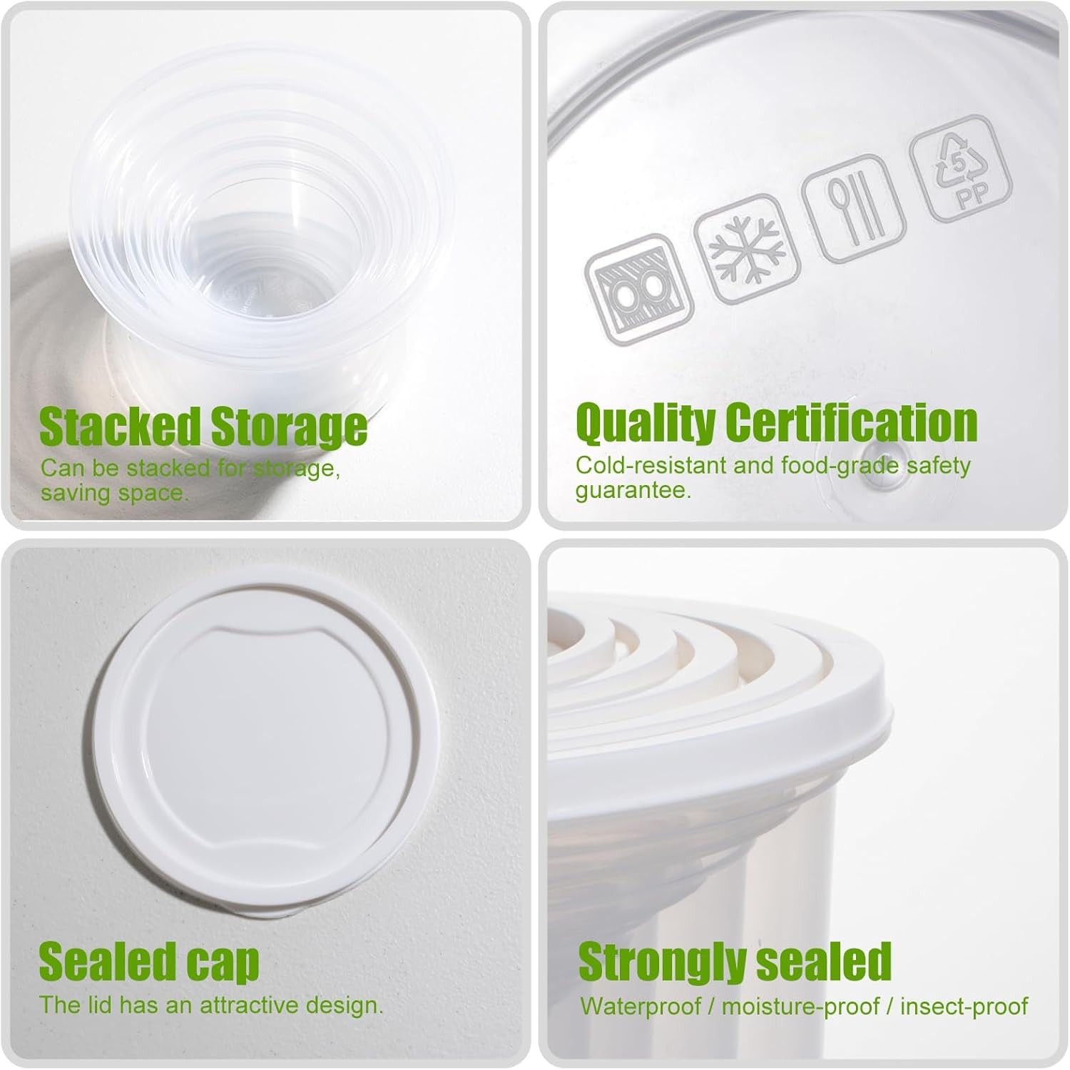 Fresh-Keeping Transparent Storage Round Box Household Refrigerator Food
