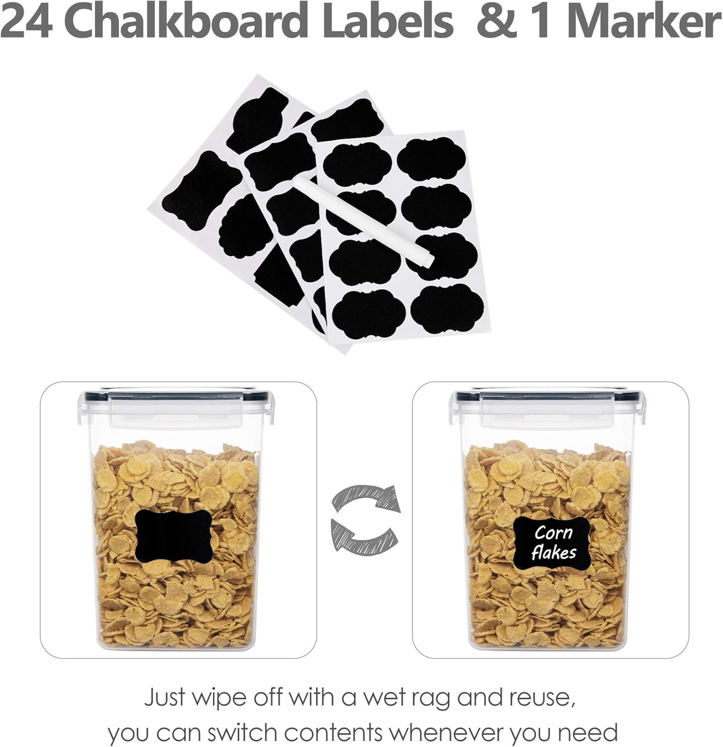 CHEFSTORY Airtight Food Storage Containers Set, 14 PCS Kitchen Storage Container