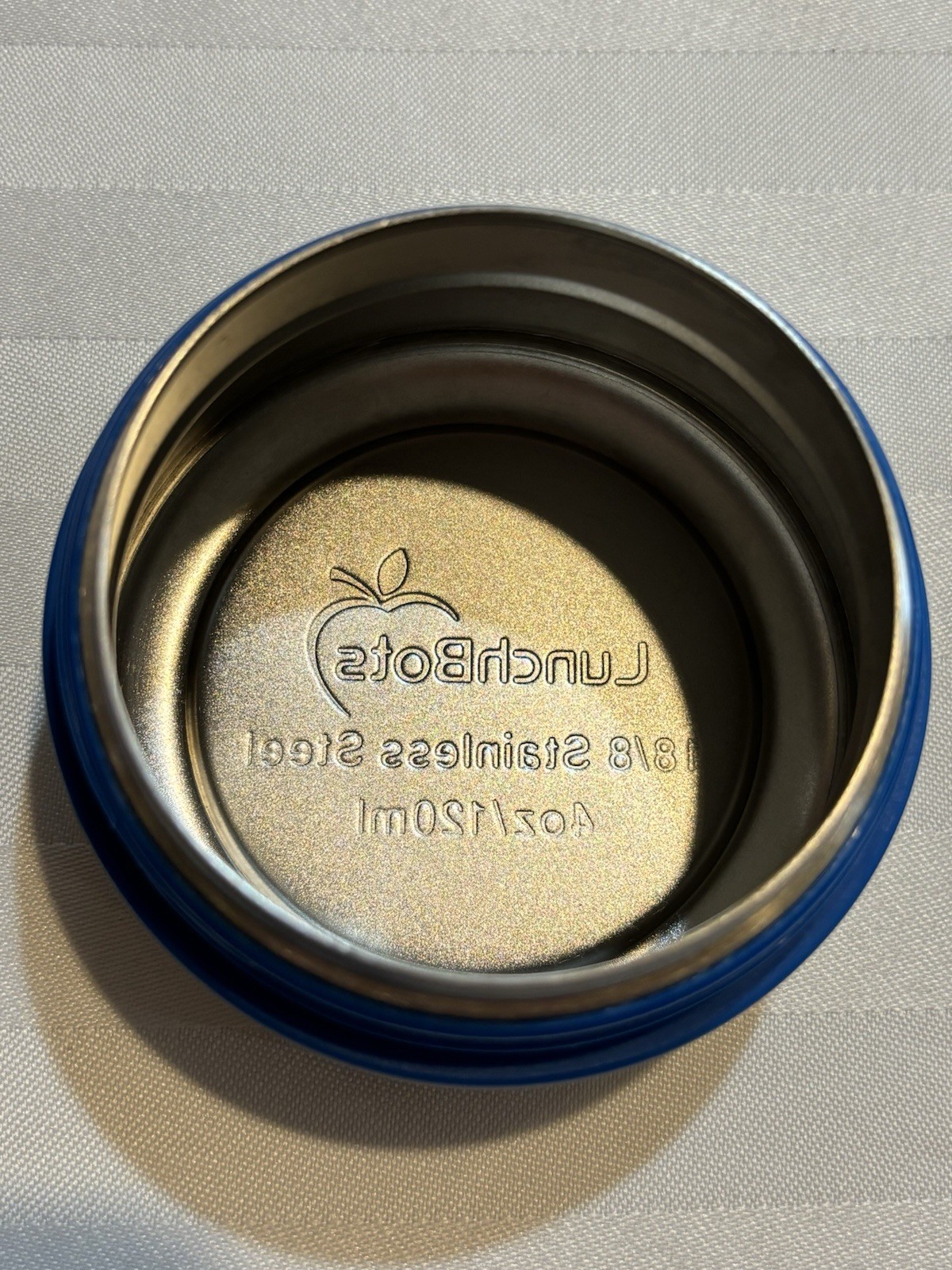 LunchBots Blue 18/8 Stainless Steel 4 oz/120ml Round Food Storage Container