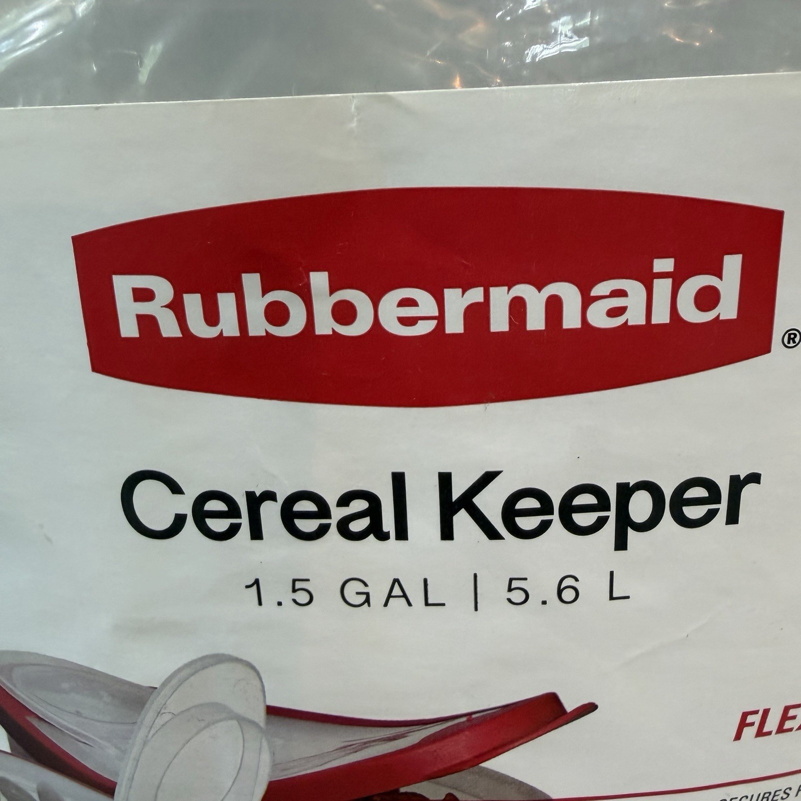 2 New Rubbermaid 1.5 Gallon Cereal Keeper Containers BPA Free Red Flip Top
