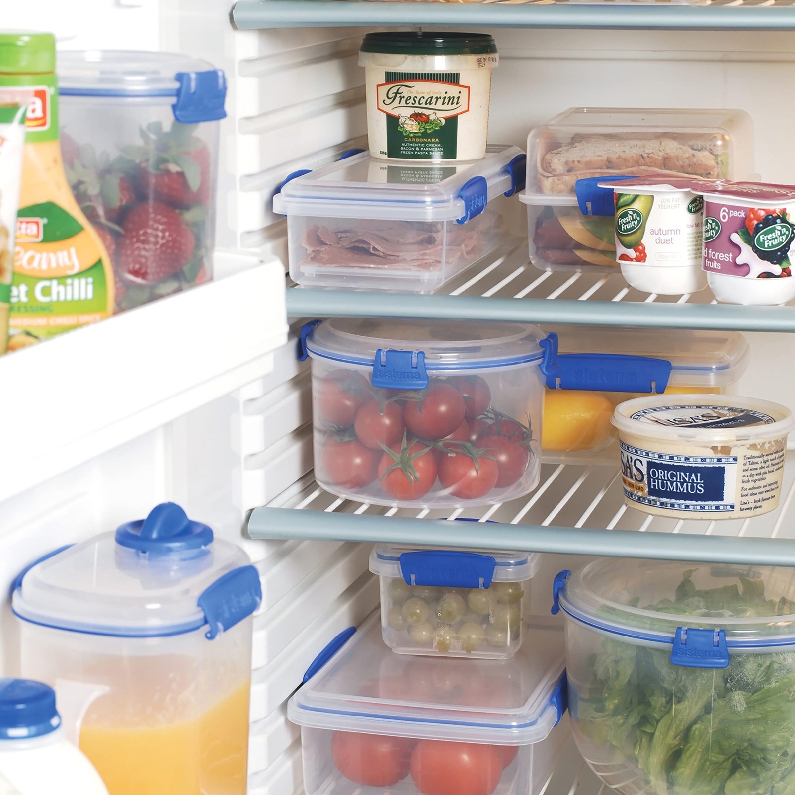 Clear Food Storage Containers, 33.8 oz, Airtight Seal, 3-Pack, BPA-Free, Kitchen