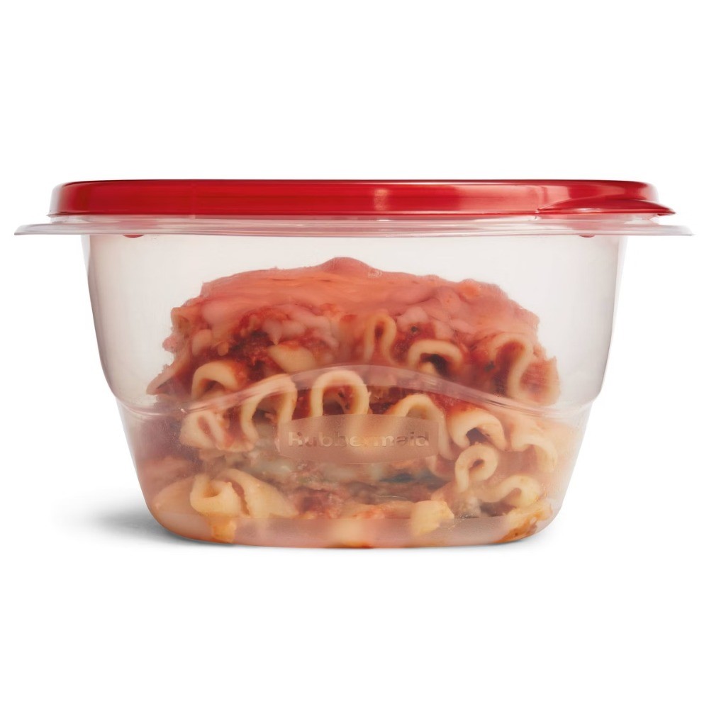 Rubbermaid 4pk 5.2c TakeAlongs Deep Square Food Storage Containers Ruby Red