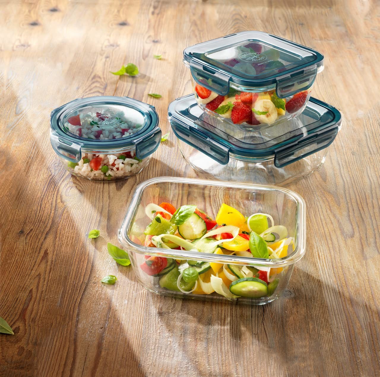 Bormioli Rocco Frigoverre Evolution Collection – 7-Inch Square Container – 1….