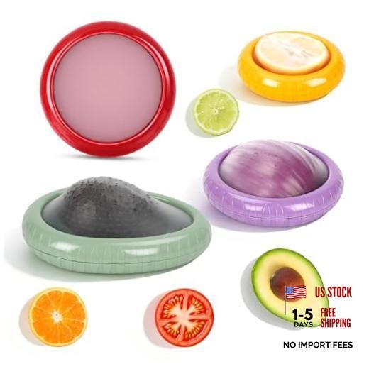 Avocado Saver and Onion Storage 4 Set – Reusable refrigerator avocado storage