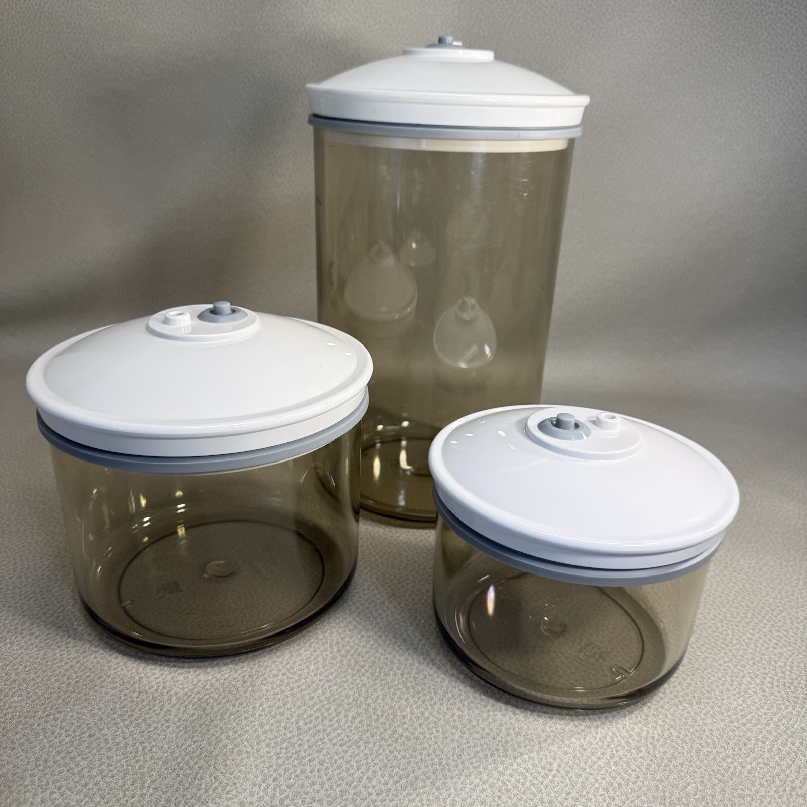 FoodSaver Vacuum Seal Snail Canister Containers 128 50 25 Oz. KY 134 123 136