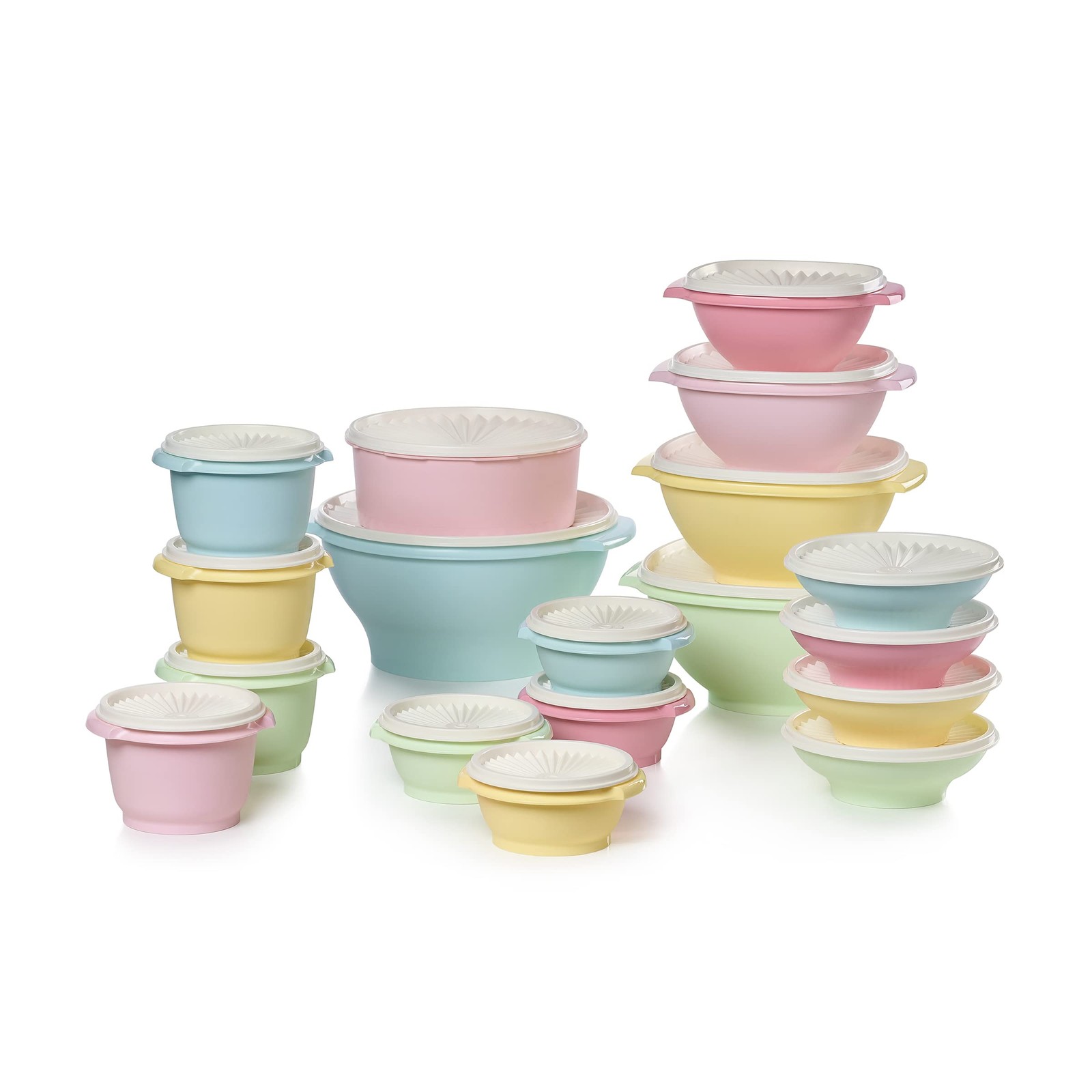 Tupperware Heritage Collection 36 Piece Food Small to Medium, Vintage Colors