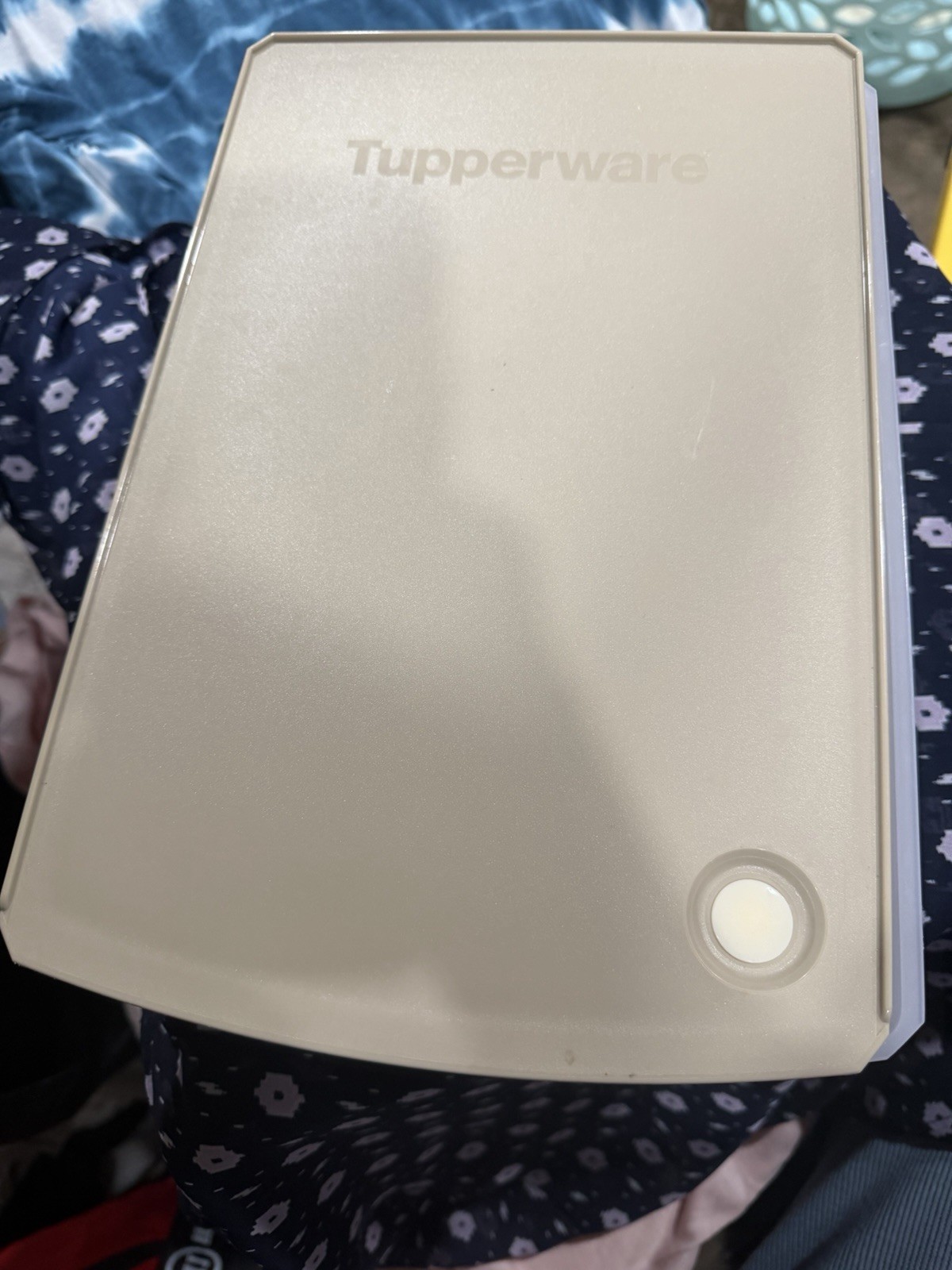 Tupperware White Rectangular Plastic Storage Container 3.5L Snap Lid