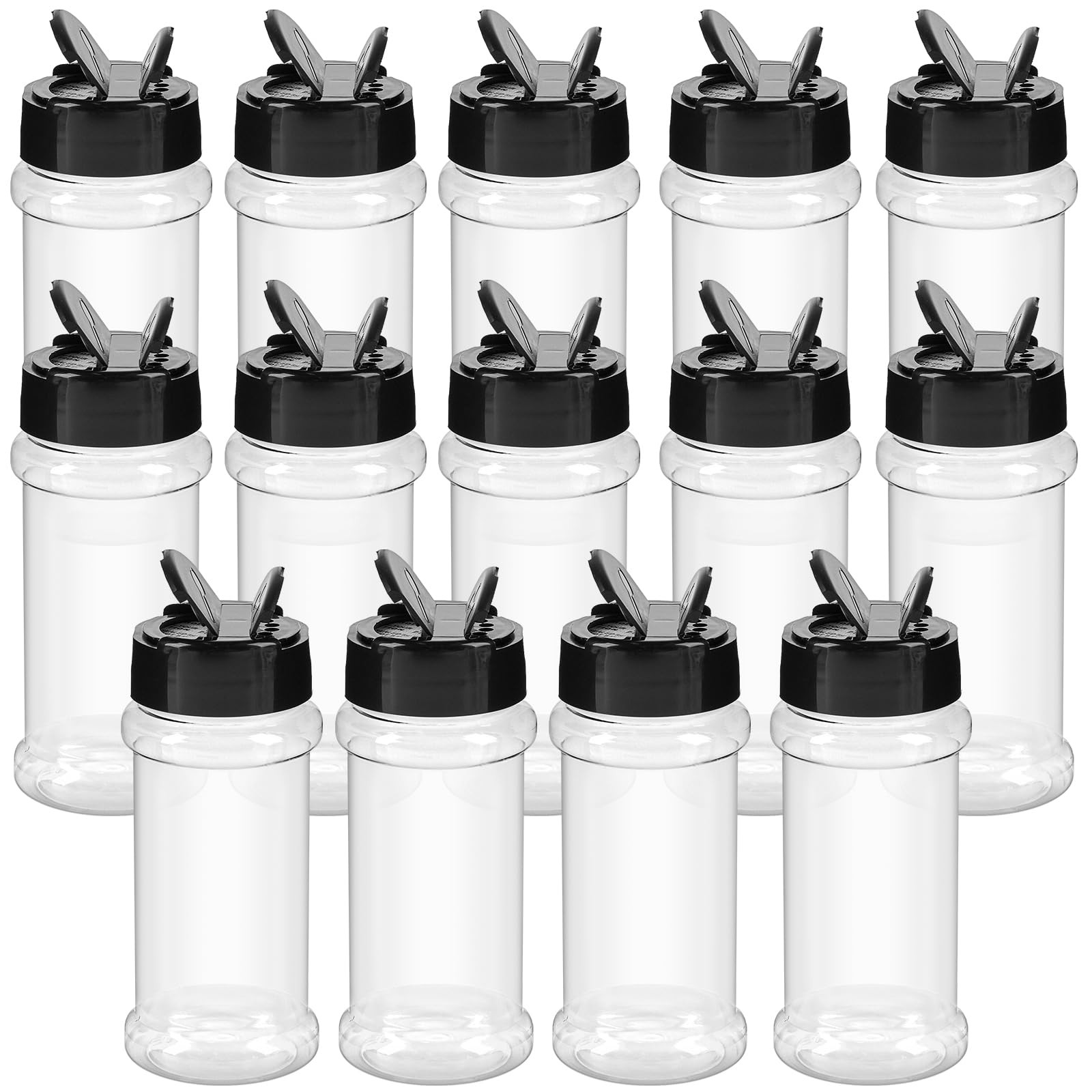 3 Oz Plastic Spice Jars With Shaker Lids And Labels 14 Pcs Clear Empty Spice Bot