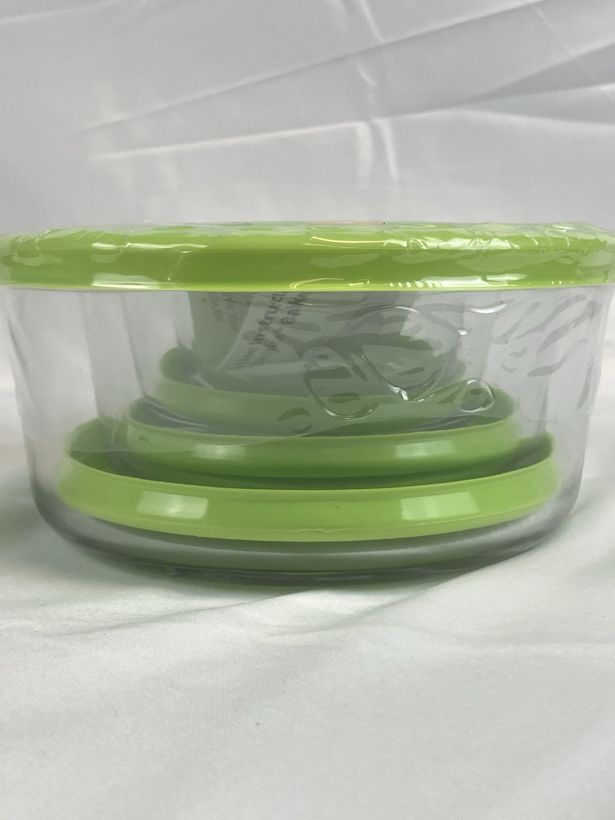 Kitchen Classics Clear Round Food Storage Container Set 8pcs 4 Bowls New