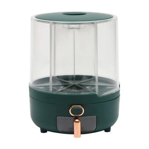 Rice Dispenser Dry Grain Food Storage Container Tank 6-Grid Rotating for Kitchen