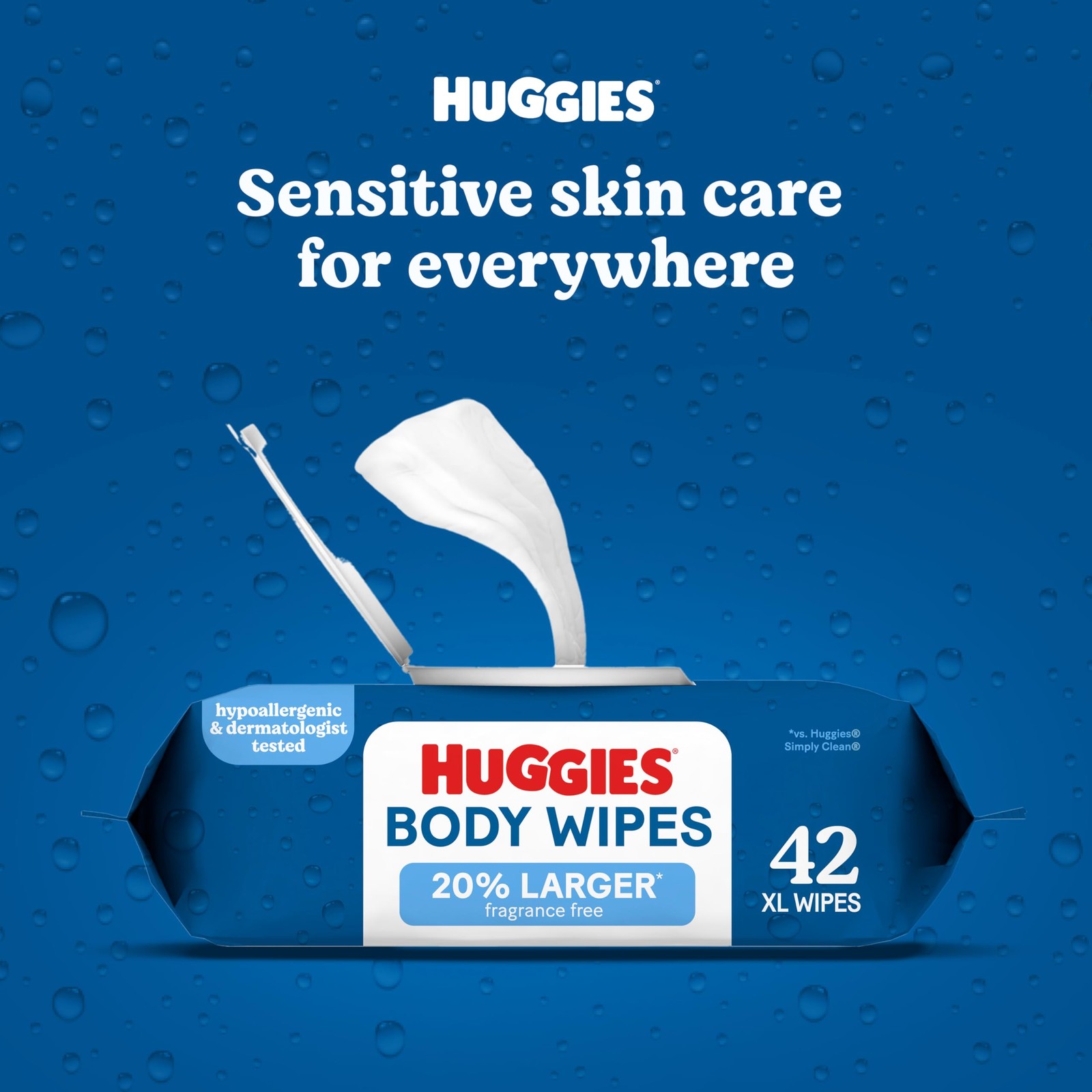 Huggies Extra Large Unscented Wipes 1 Flip-Top Pack 42 Count 10036000585206