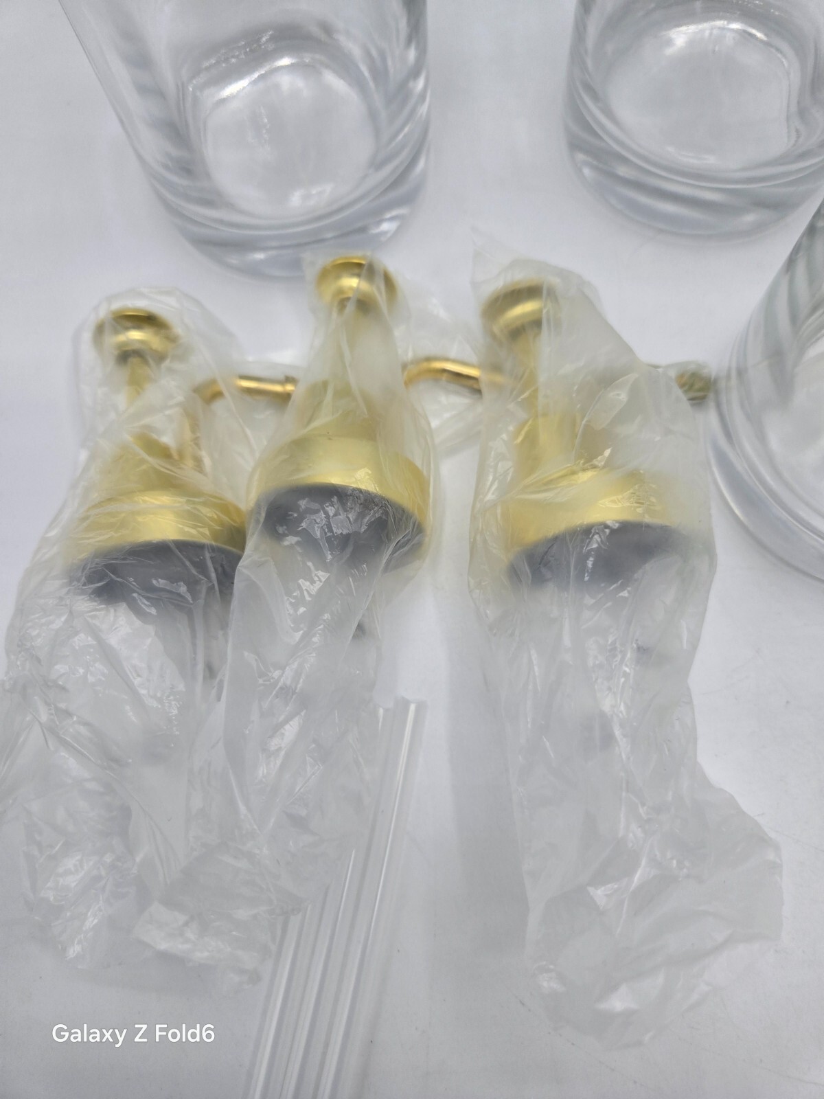 Coffee Glass Syrup Dispenser with Gold Pumps for Coffee Bar Accessories Lot of 4