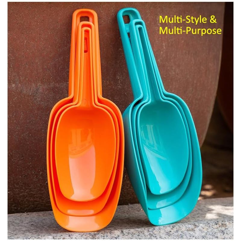 Set of 3 Ice Scoop Plastic Kitchen Ice Scoop for Canisters or Ice Maker Food S