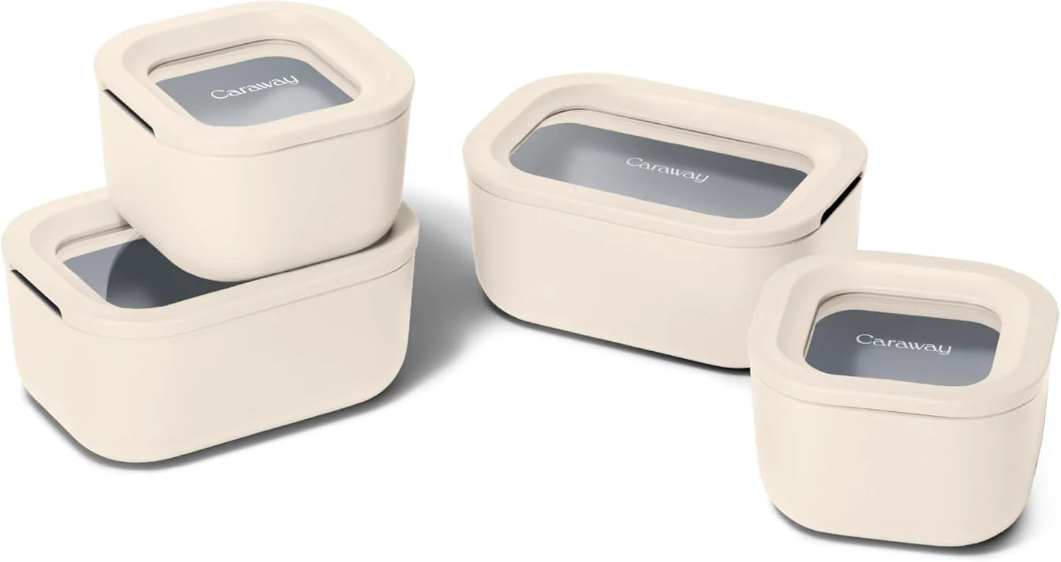Caraway Mini Food Storage 9pc Set – Glass Storage Containers for Food – Non-Toxi