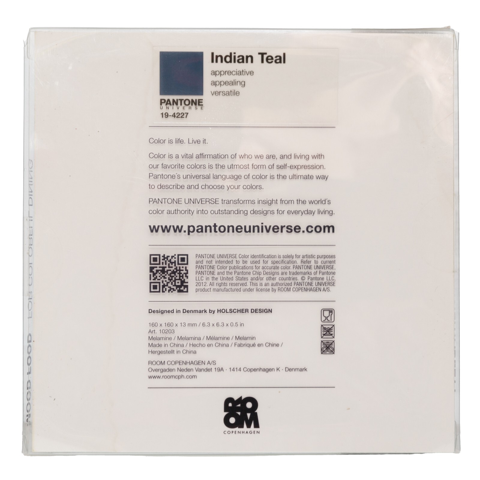 Pantone® Universe Indian Teal Food Tray Sushi, Tapas & More Color 19-4227 6″x6″