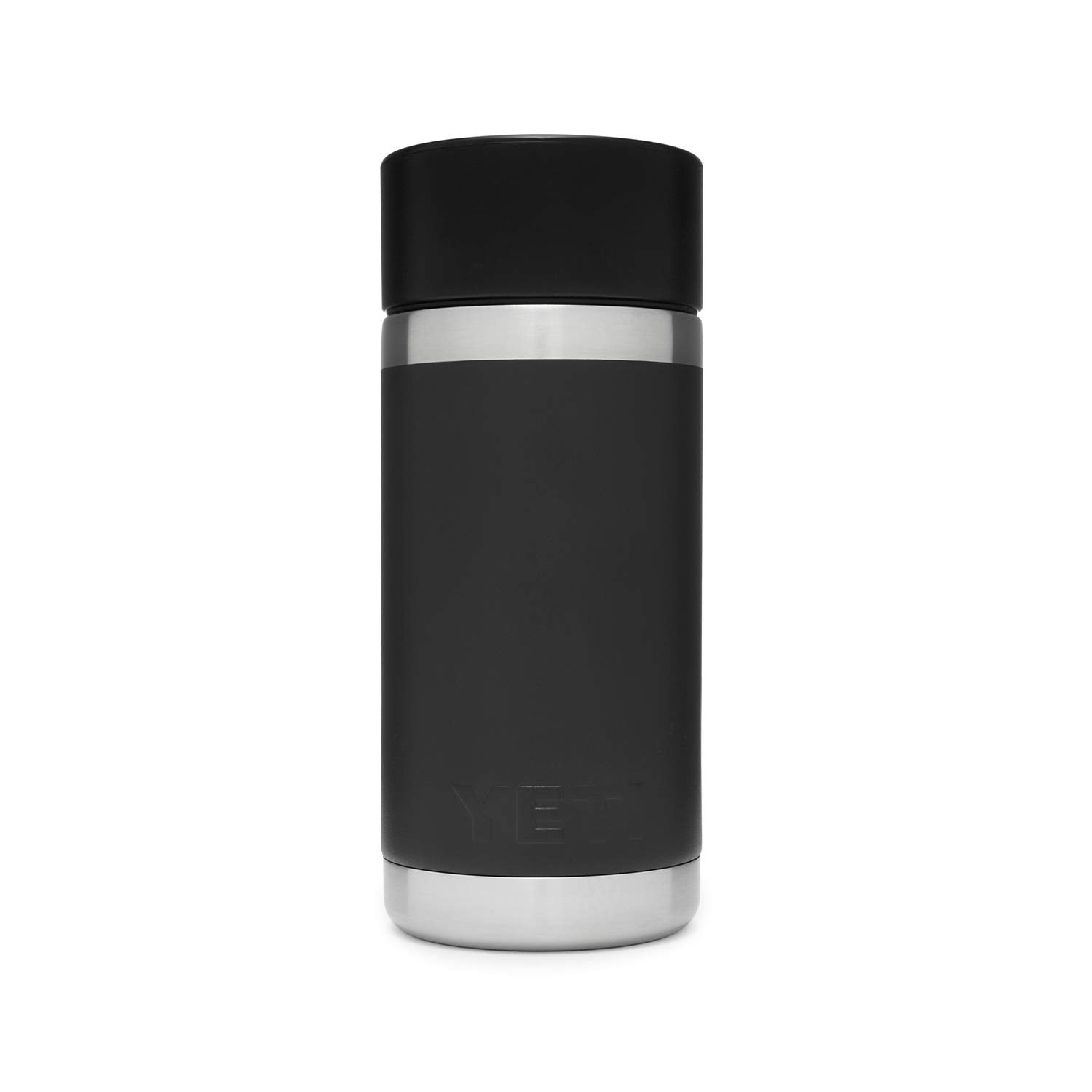 Yeti Rambler 12 Oz Bottle Stainless Steel Vacuum Insulated Hot Shot Cap Black