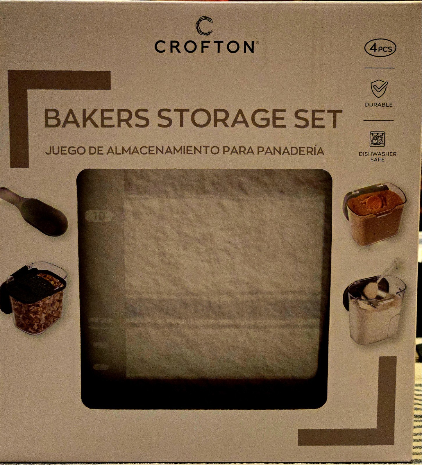 Crofton ProKeeper 4pc Airtight Food Storage Container Set w/ Scoop & Terracotta