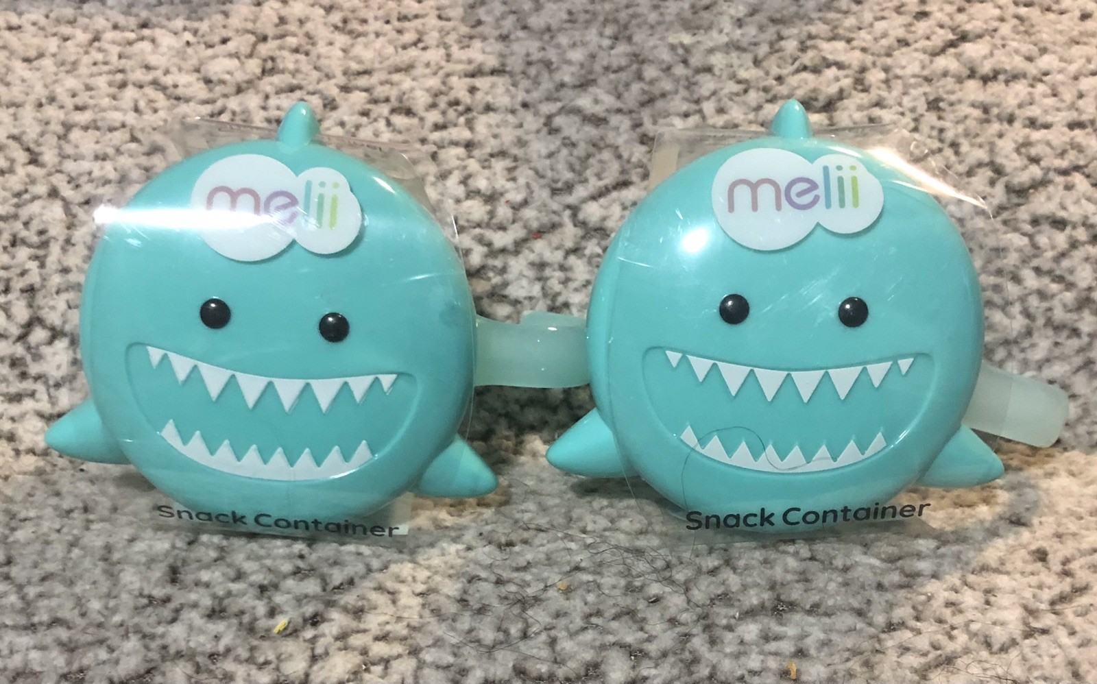 Melii Snack Container Small Shark Design Pet 7.840z – Set of 2