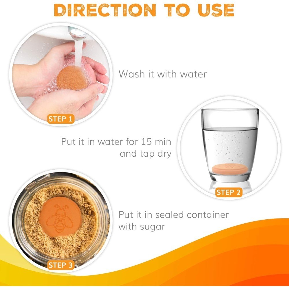 Terracotta Brown Sugar Saver- Brown Sugar Keeper Disc and Stone to Maintain