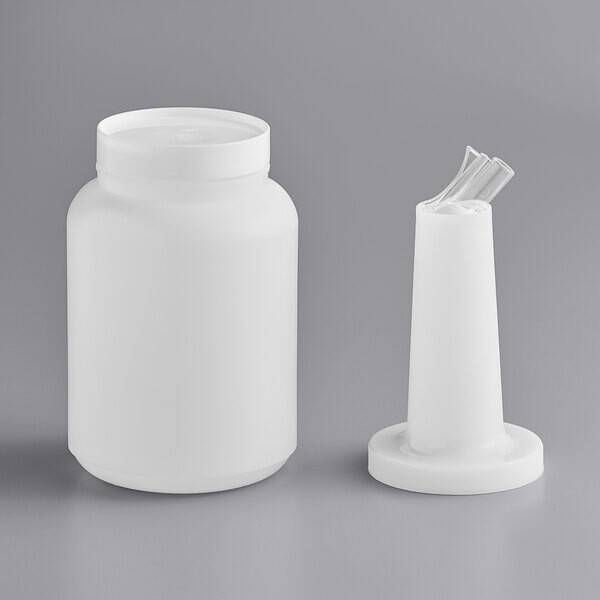 Choice 2 Qt. Pour Bottle with White Spout and Cap – 6/Pack
