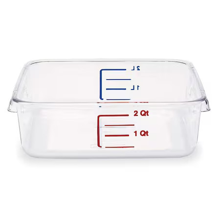 Rubbermaid Commercial Fg630200clr Square Storage Container, 2 Qt, Clear