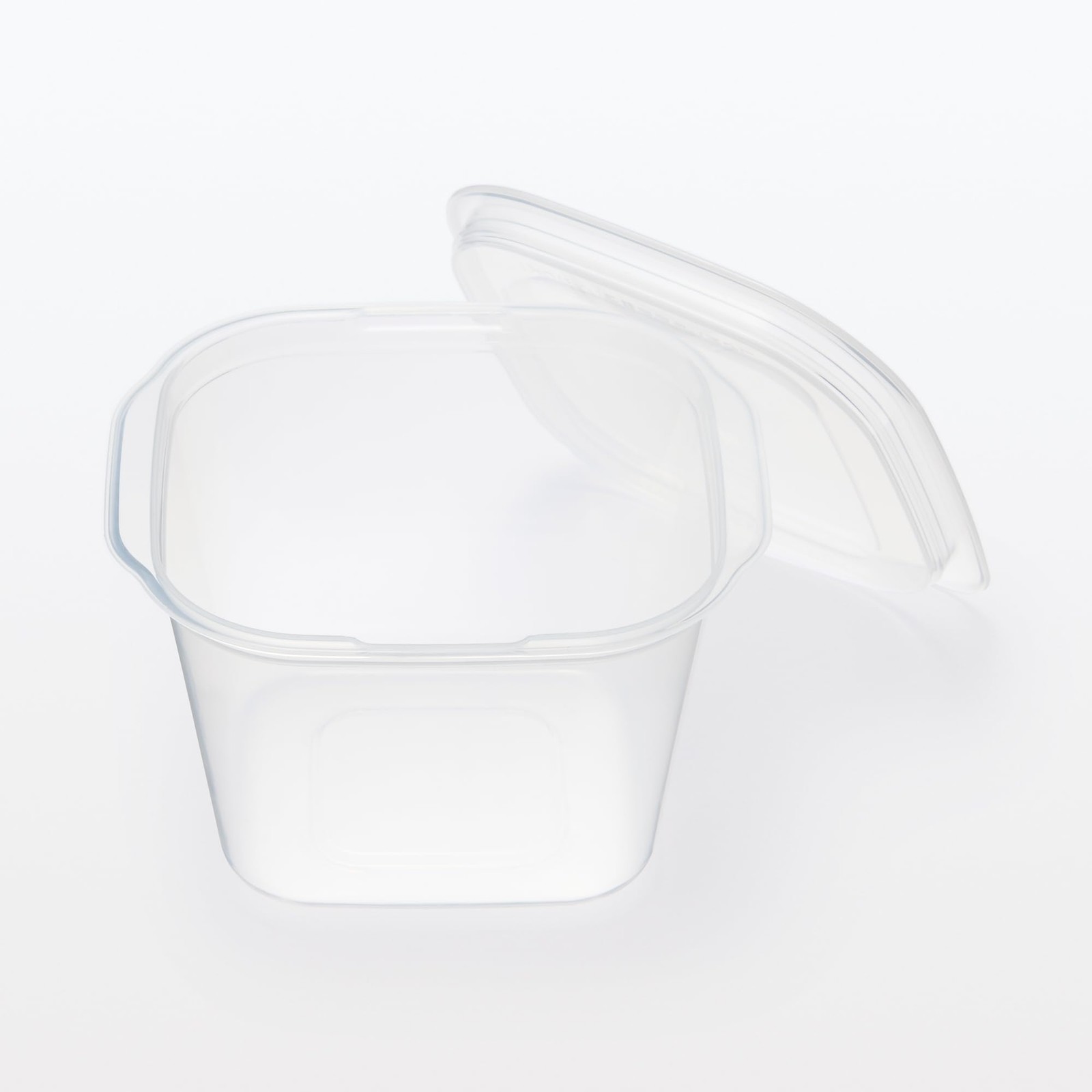 MUJI Food Containers (2 pieces), Semi-transparent, Square, 900mL, Microwave-safe
