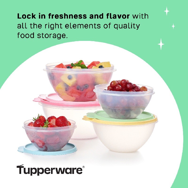 Wonderlier 5 Bowl Set Leakproof Food Storage Containers Nesting BPA Free New
