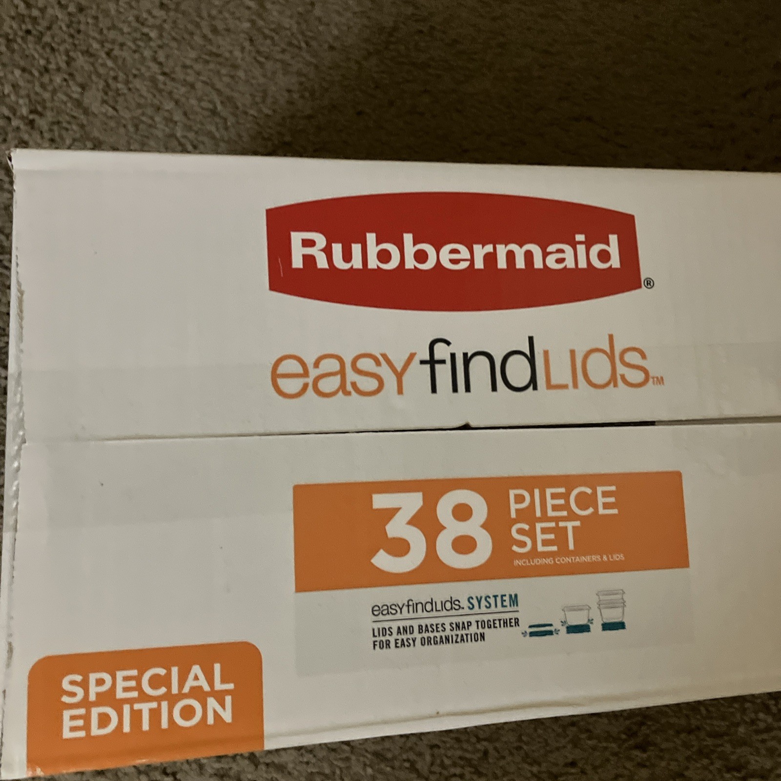Rubbermaid Easy Find Food Storage Containers 38-Piece Set 2 Vented Lids Green