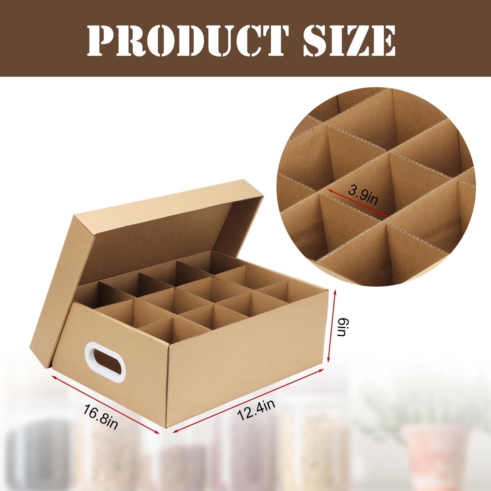 3 Pcs Mason Jar Storage Boxes, Cardboard Canning Jar Storage Boxes 16 oz Cann…
