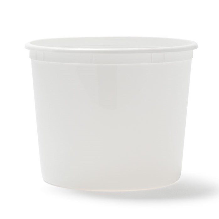 Venture Round Deli Tub White 1.3gal 8.71″ dia x 7″ H HDPE | 120/Case