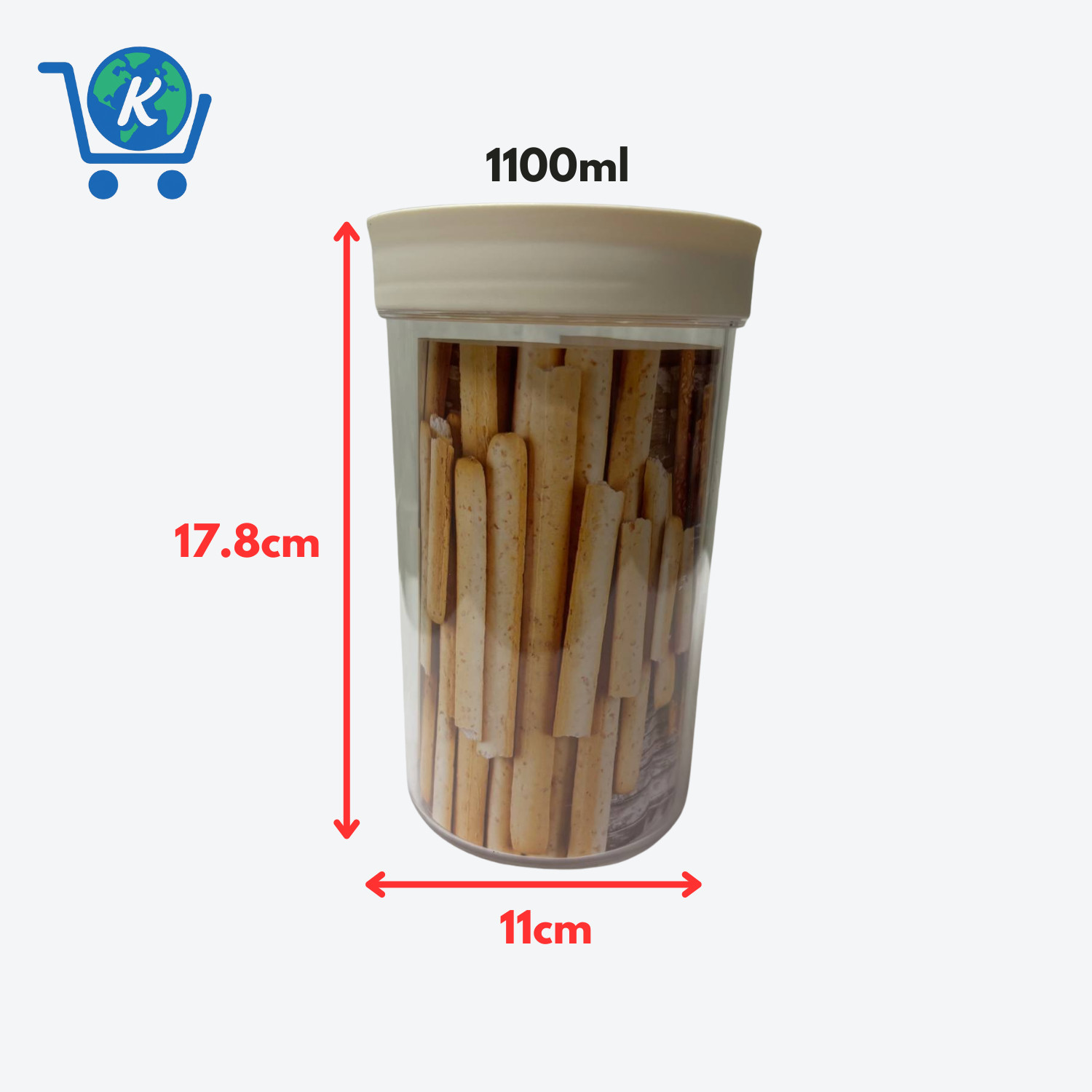 3pcs Stackable Airtight Food Containers – BPA Free 450/650/1100ml Kitchen Jars