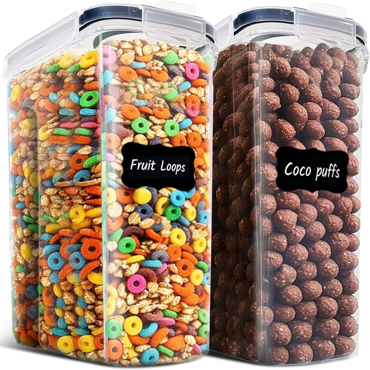 Food Storage Containers W/ Lids Set of 3 2L/2.1Qt 1.4L/1.5Qt 0.8L/0.8Qt Airtight