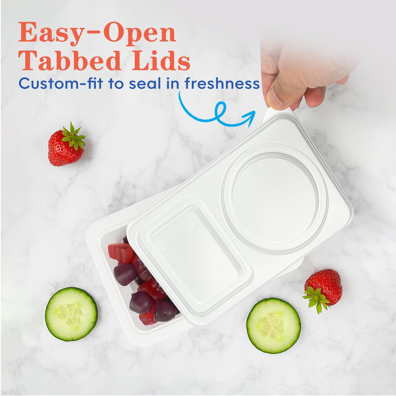 20 Sets Reusable Snack Containers 2 Compartment Leakproof Food Storage Meal Prep
