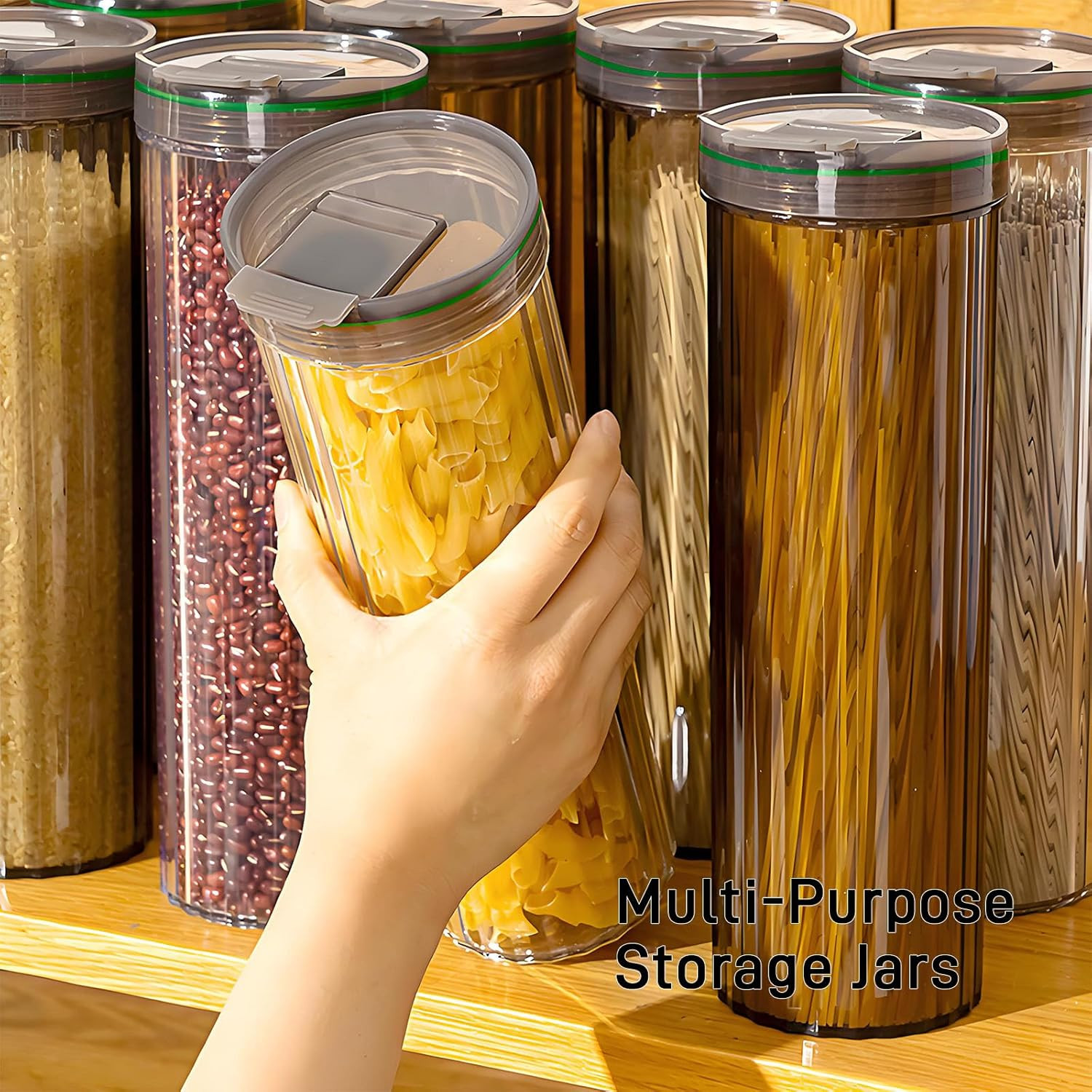 11-Inch Tall Airtight Spaghetti Container – Clear Pasta Holder Organizer for Kit