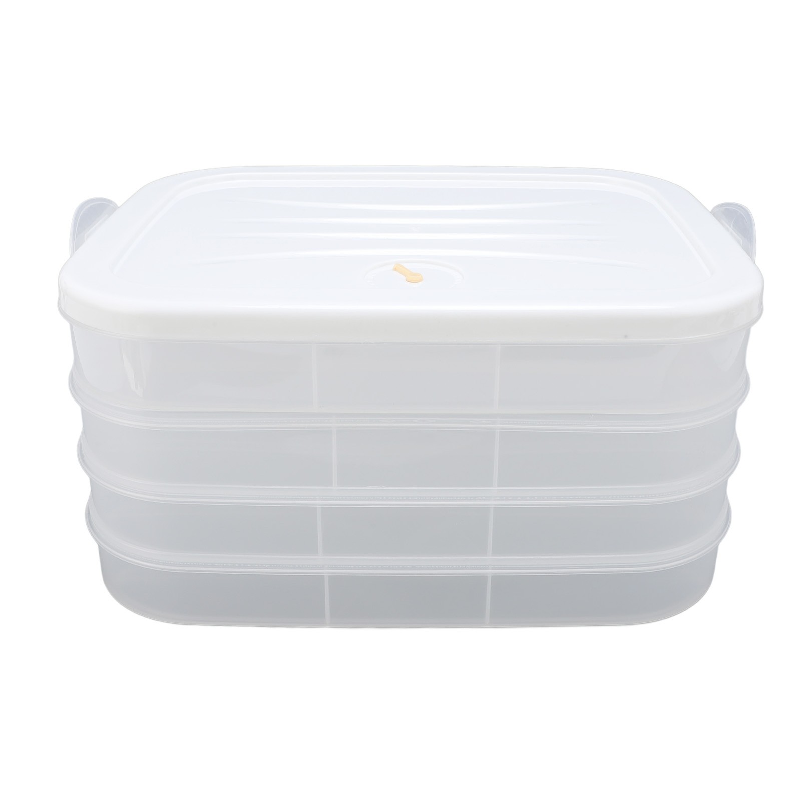 4 Layer Dumpling Storage Box With Lid Double Buckle Sealing Stackable Food C-DSO