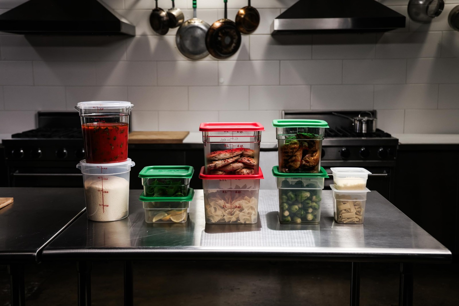 Cambro Food Storage Container with Lid (2 Pack) – Classic 4 QT + Lid, Clear