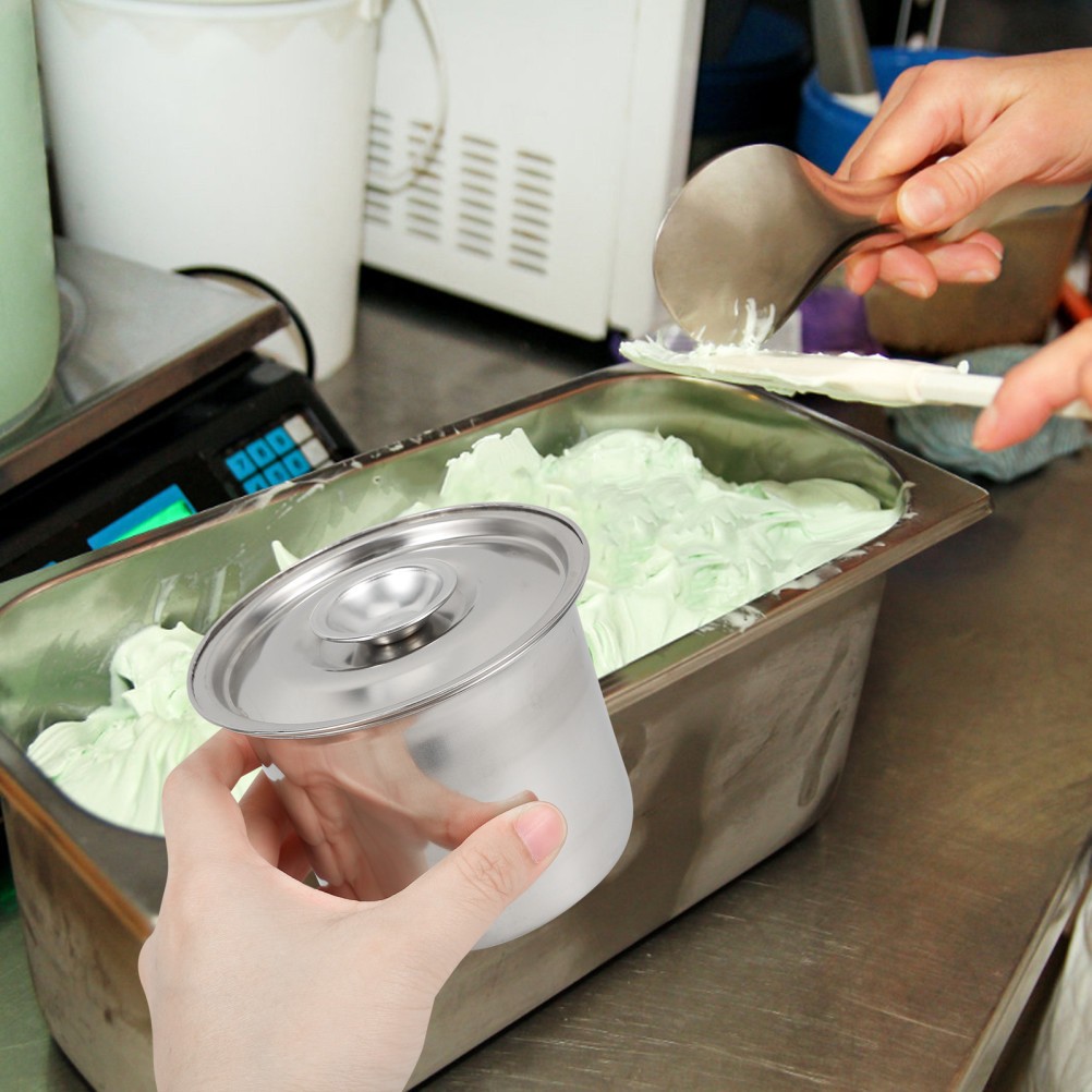 Ice Cream Containers Food Storage Stainless Steel with Lids Keeper