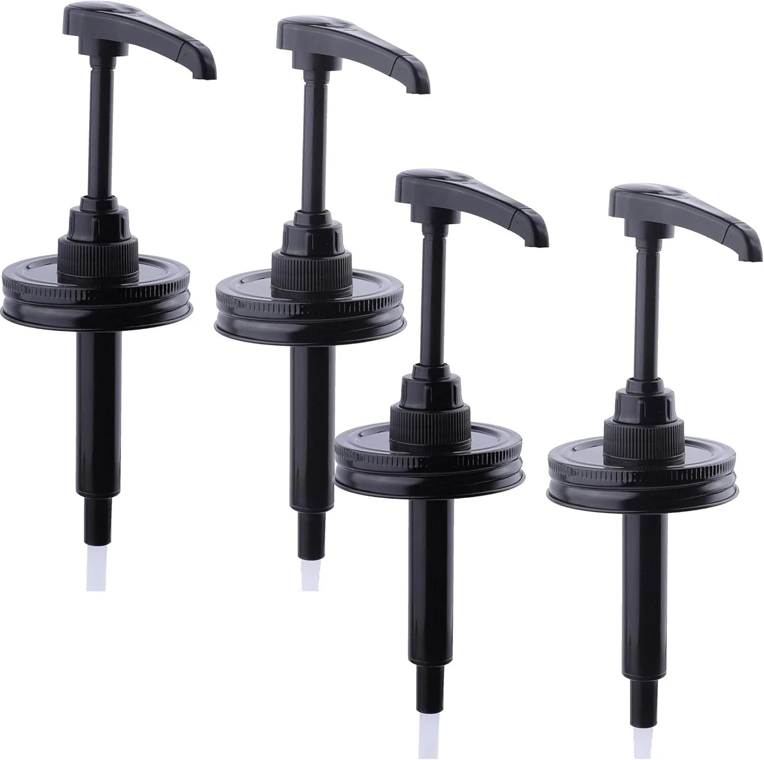 Mason Jar Syrup Honey Sauce Dispenser Pump Lids For Regular Mouth Airtight
