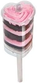 Pack of 100 Martellato Push Pop Containers, Push Up Pops Heart Martellato Cake