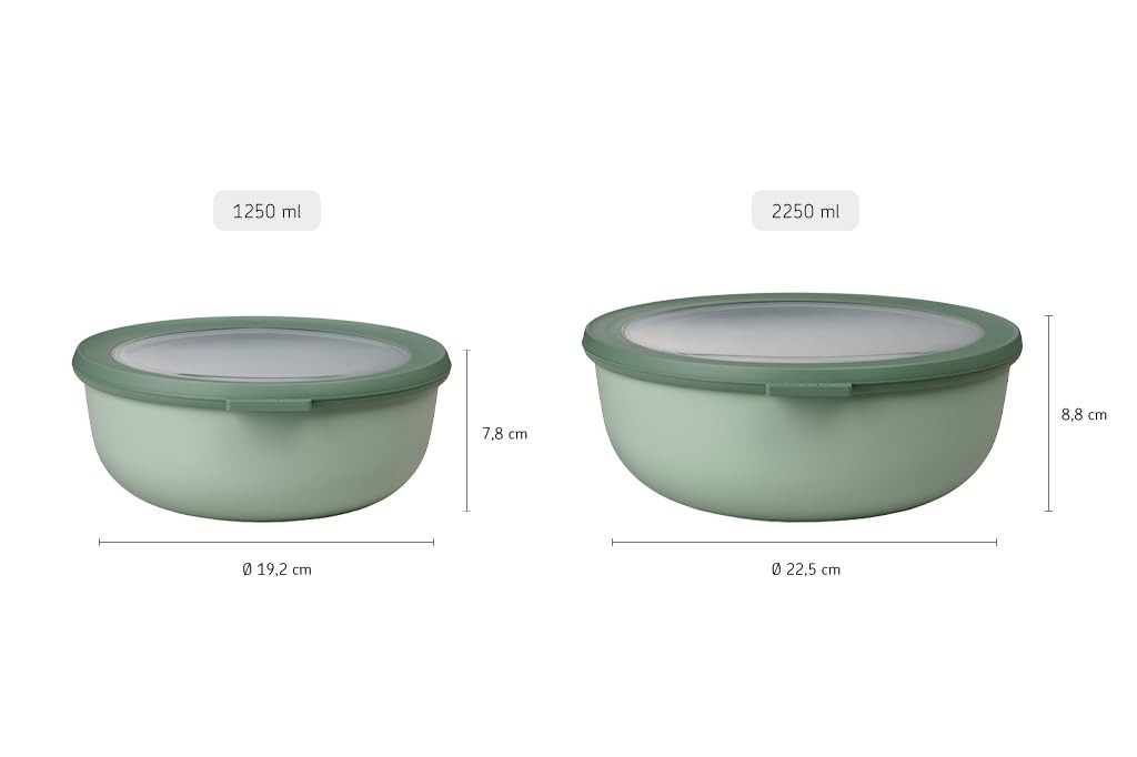 Mepal Cirqula 42Oz/1250Ml Multi Food Storage Serving Shallow Bowls Transparent