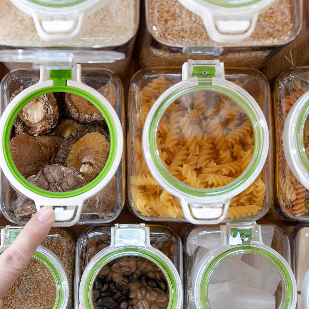3 Set, Lustroware Airtight Dry Food Storage Container Set, Crystal Clear Body