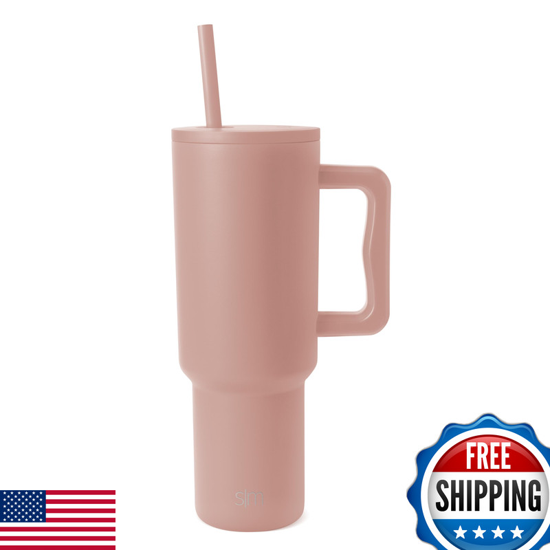 Simple Modern 40 Oz Tumbler Handle And Straw Lid Insulated Reusable Stainless