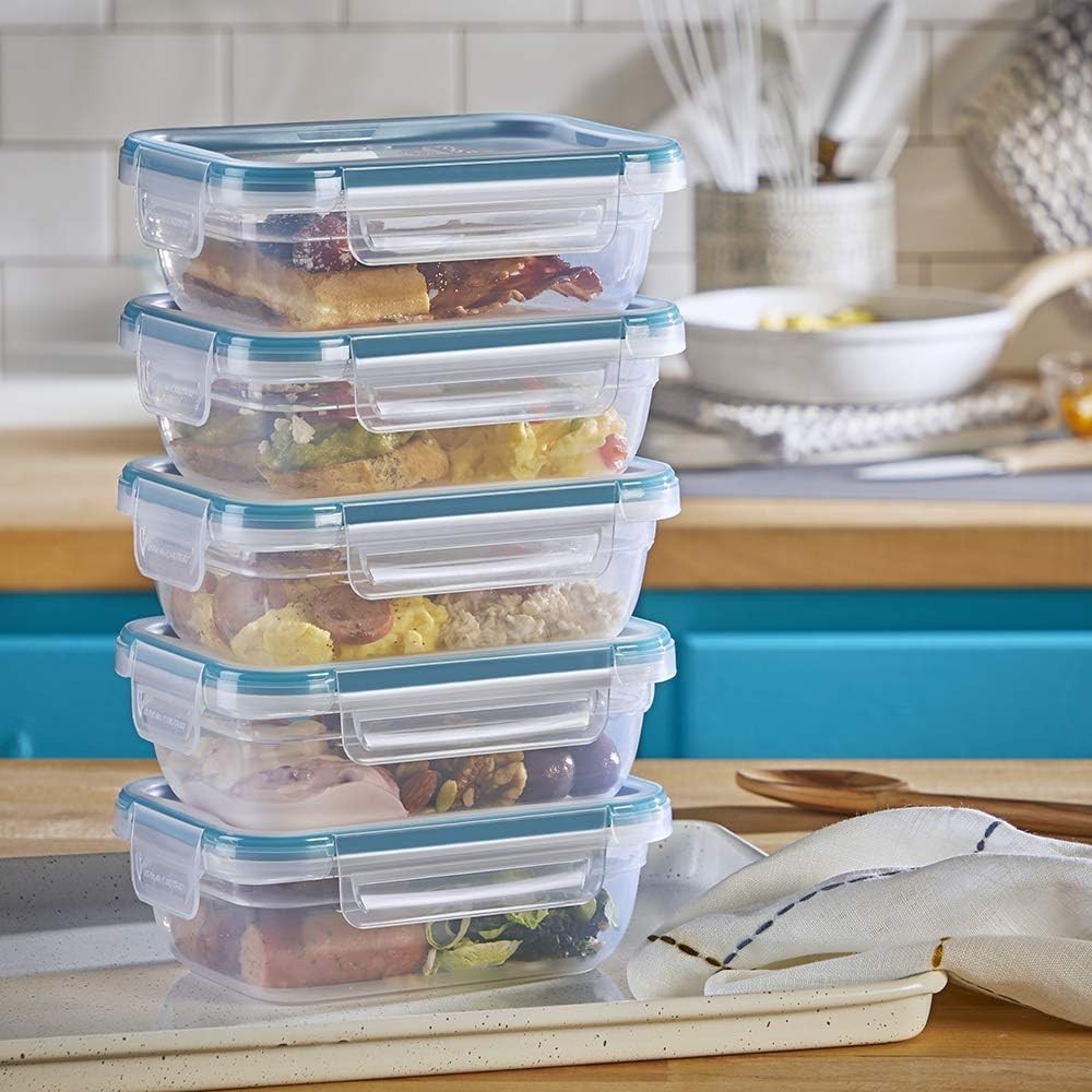3 Cup Food Storage Containers Set, Airtight Leakproof BPA-Free Lids