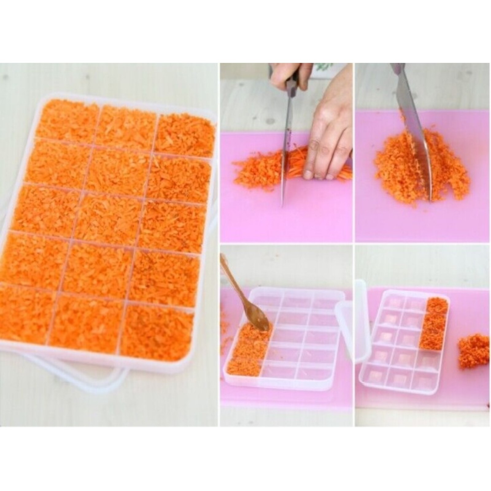 [5 Pcs] Korean Silicook Garlic Onion Cube Food Storage Container Freezer