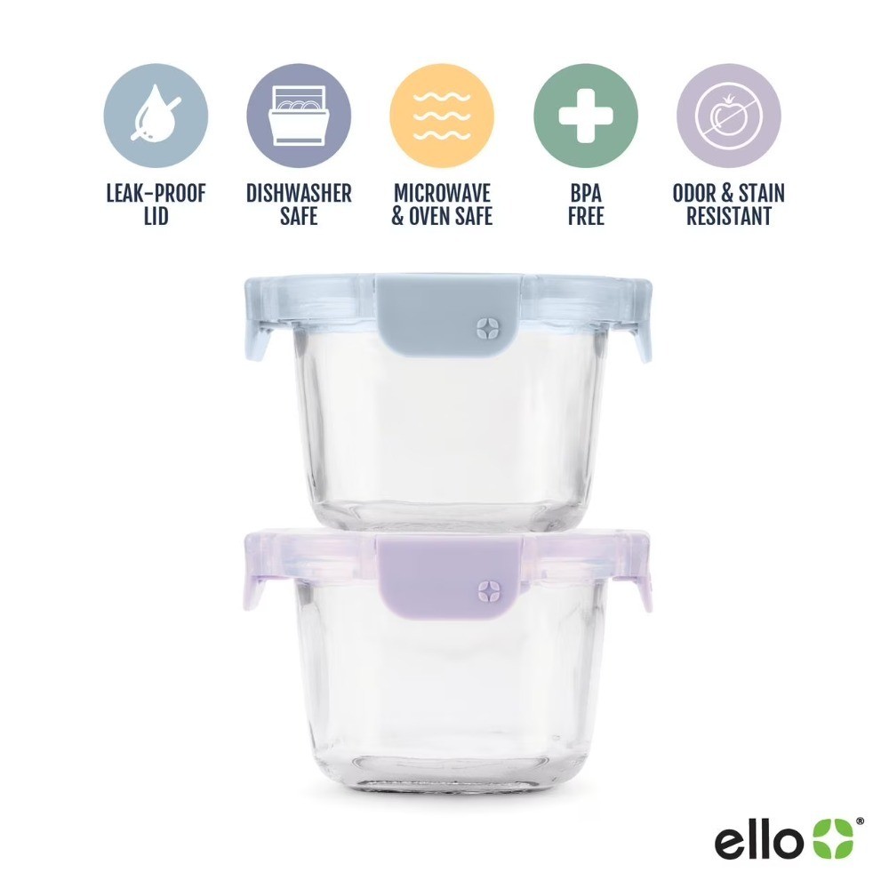 Color Lock Clear Glass Leak-Proof Food Storage Container (2 Count)